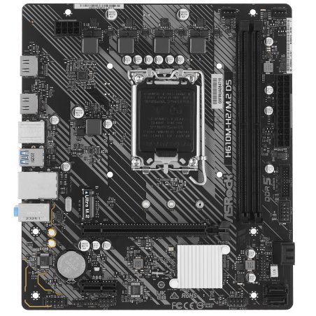 Материнская плата ASRock H610M-H2/M.2 D5, LGA 1700, Intel H610, 2xDDR5, 4xSATA, 1xM.2, 1xPCIe 4.0 x16, 1xPCIe x1, 2xHDMI, 1x 1Gb LAN, 4xUSB-A 2.0, 2xUSB-A 3.2 Gen 1, 3x3.5 мм, 7.1, mATX