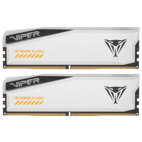 Оперативная память Patriot Viper Elite 5 TUF Gaming, DDR5, 48Gb (2x24 Gb), 6000 MHz, CL36, DIMM, радиатор, RGb, белый