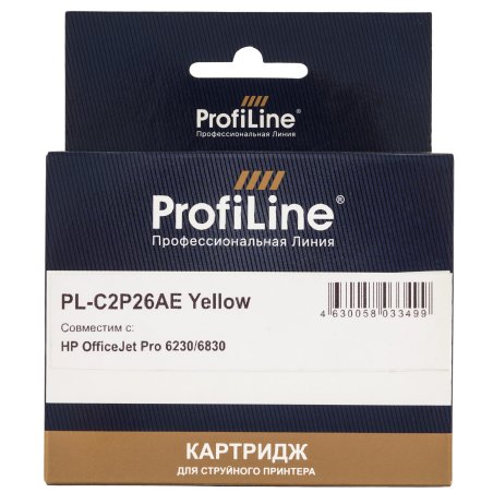 Картридж струйный ProfiLine PL-C2P26AE (№935XL) для принтеров HP OfficeJet Pro 6230/6830 с чернилами на водной основе Yellow