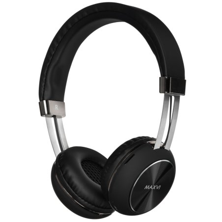 Беспроводные полноразмерные наушники Maxvi MHF-201BT черные, Bluetooth 5.3\FM\MP3\300мАч\микрофон