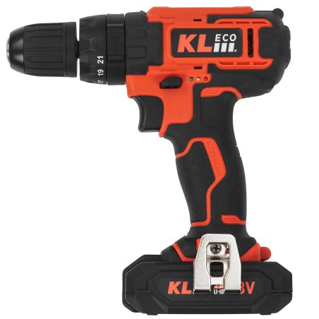 Шуруповерт ударный аккумуляторный KLECO KE18DM-20DB (18В, Li-ion-2шт, 2 А·ч, 30Нм, З/У, биты 32шт, сверла 9шт дерево/металл, кейс)