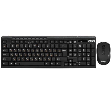 Комплект клавиатура+мышь Dialog Pointer KMROP-4020U беспроводной, USB, 1600 DPI, чёрный