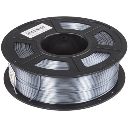Филамент NVPrint Silk PLA+ Grey для 3D печати диаметр 1.75мм длина 330 метров масса 1 кг