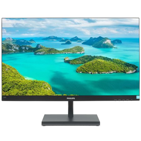 Монитор 23.8" Philips 245E1S IPS 2560x1440, 75 Гц, 4 мс, 16:9, 250 кд/м2, 1xHDMI, 1xDP, 1xVGA, 1x3.5 мм, черный