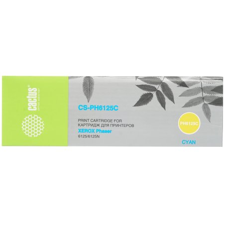 Картридж лазерный Cactus CS-PH6125C (106R01335) голубой (1000 стр.) для Xerox 6125/6125n