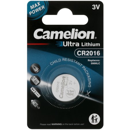 Элемент питания литиевый Camelion CR CR2016 BL-1 (блист.1шт)