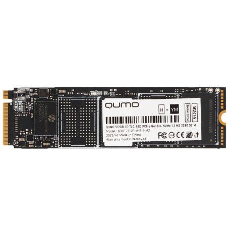 Накопитель SSD QUMO Novation, 512Gb, PCIe 3.0 x4, M.2 2280, NVMe, R/W 3100/2000  OEM