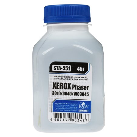 Тонер Xerox Phaser 3040/3010/WC 3045 (фл, 45г) B&W Standart фас России