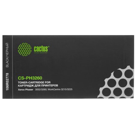 Картридж лазерный Cactus CS-PH3260 (106R02778) черный (3000 стр.) для Xerox Phaser 3052/3260/WC 3215/3225