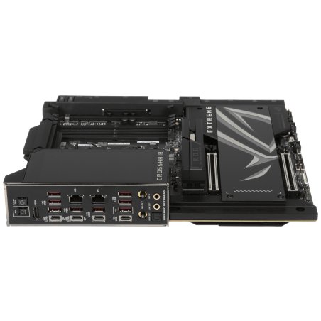 Материнская плата ASUS ROG CROSSHAIR X870E HERO, AM5, AMD X870E, 4xDDR5, 4xSATA, 5xM.2, 2xPCI-E 5.0 x16, 1xHDMI, 2xUSB-C (видео), 2x 5Gb LAN, 6xUSB-A 3.2 Gen 2, 2xUSB-C 3.2 Gen 2, 2xUSB4, 2x3.5 мм, 7.1, ATX