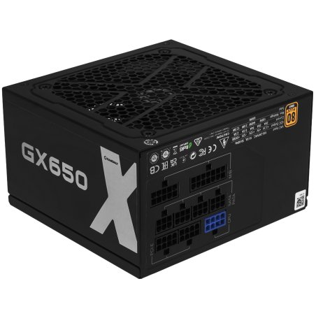 Блок питания GameMax GX-650 Modular, 650Вт, 80 PLUS Gold, 120мм, модульный, черный