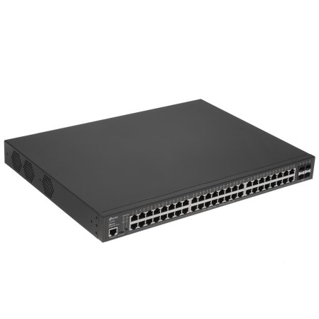 Коммутатор 48-port Gigabit PoE+ L2+ switch, 48 802.3af/at PoE+ ports, 4 Gb SFP slots, 1 RJ-45 + 1Micro-USB console ports, 348W PoE budget