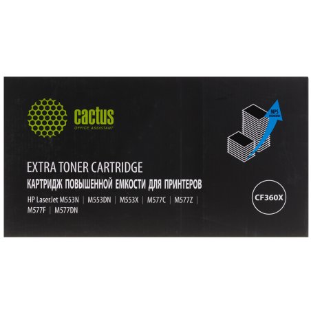 Картридж лазерный Cactus CS-CF360X-MPS черный (19000 стр.) для HP CLJ M552dn/M553dn/M553N/M553x