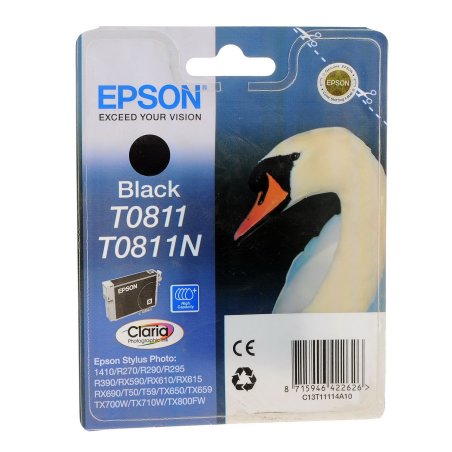 Картридж струйный Epson C13T08014011 черный для Epson St Ph P50/PX660/PX720WD (330стр.)