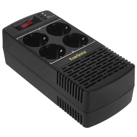 Стабилизатор ExeGate Power AD5000-500 (500VA/300W, диапазон 150...280В, 4 евророзетки)