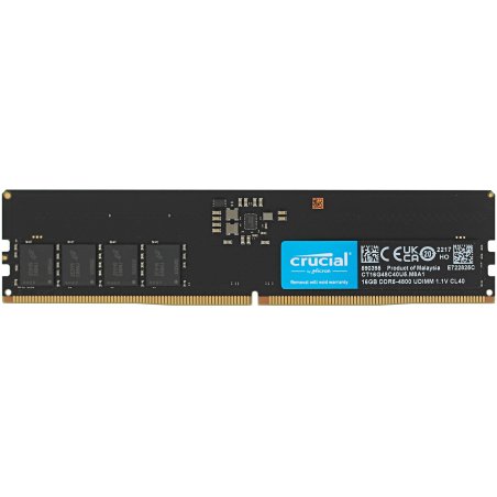 Оперативная память Crucial, DDR5, 16GB (1x16 GB), 4800 MHz, CL40, DIMM