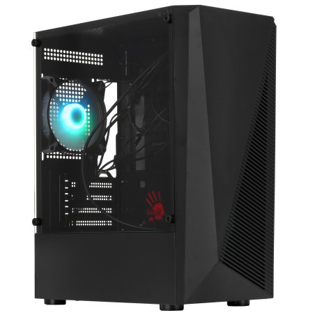 Компьютерный корпус Bloody BD-CC102F черный без БП mATX 2x120мм 2xUSB 2.0 1xUSB 3.0 audio bott PSU