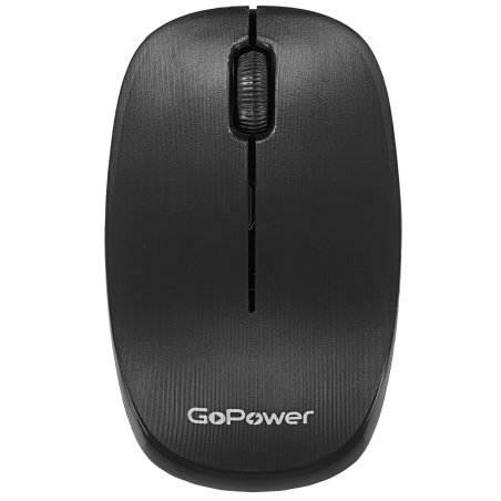 Мышь беспроводная GoPower GPM02 классическая USB черный (1/100)