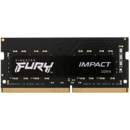 Оперативная память Kingston Fury Impact, DDR4, 8Gb (1x8Gb), 3200MHz, CL20, SO-DIMM