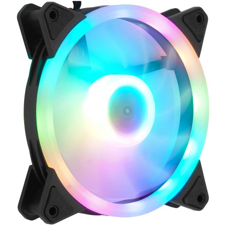 Вентилятор для корпуса GMNG GG-CF120ARGb2-PWMBK черный, 120 мм, 1500 об/мин, 26 дБ, 4 pin