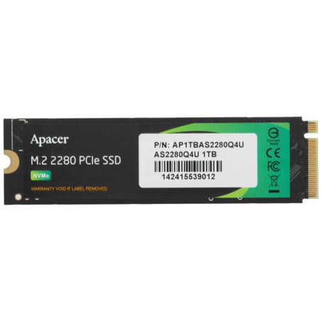 Накопитель SSD Apacer 1Tb, M.2 2280, PCIe 4.0 x4, NVMe, R/W 7300/6000, с радиатором