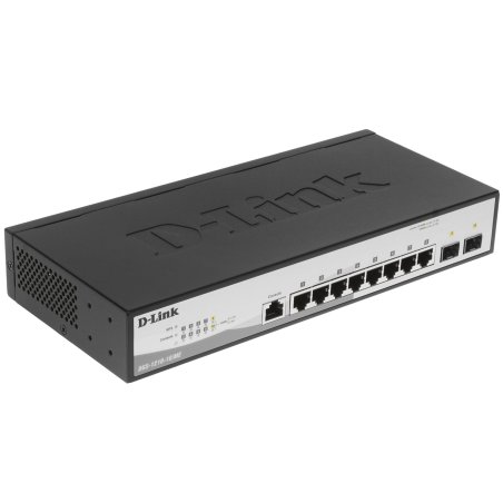 Коммутатор D-Link DGS-1210-10/ME/B2A 2 уровня с 8 портами 10/100/1000Base-T и 2 портами 1000Base-X SFP