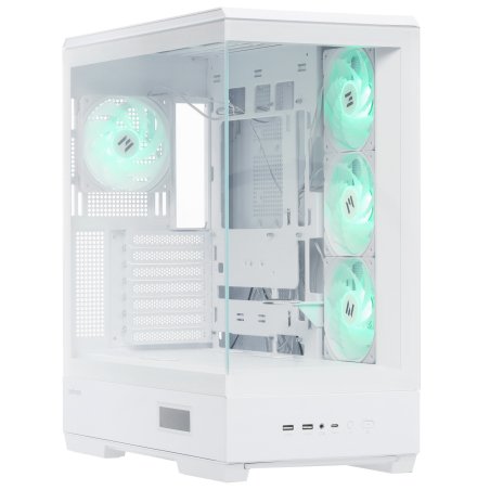 Компьютерный корпус ZALMAN P50 DS, ATX, черный, WINDOW, 2x3.5", 3x2.5", 1xUSB TYPE-C, 2xUSB 3.0, SIDE 3x120мм ARGb, REAR 1x120мм ARGb