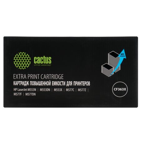 Картридж лазерный Cactus CS-CF363X-MPS пурпурный (18000 стр.) для HP CLJ M552dn/M553dn/M553N/M553x