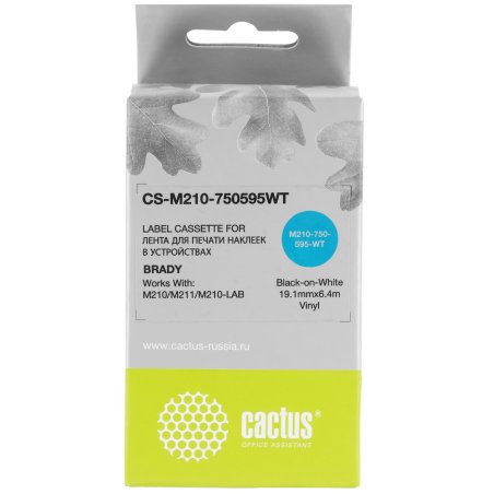 Картридж ленточный Cactus CS-M210-750595WT M210-750-595-WT для Brady M210/M211/M210-LAB
