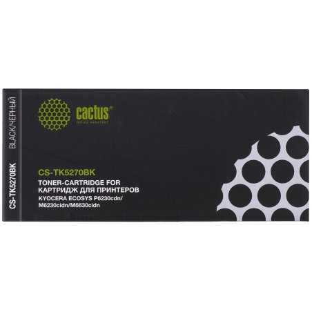 Картридж лазерный Cactus CS-TK5270BK черный (8000 стр.) для Kyocera ECOSYS P6230cdn, M6230cidn, M6630cidn