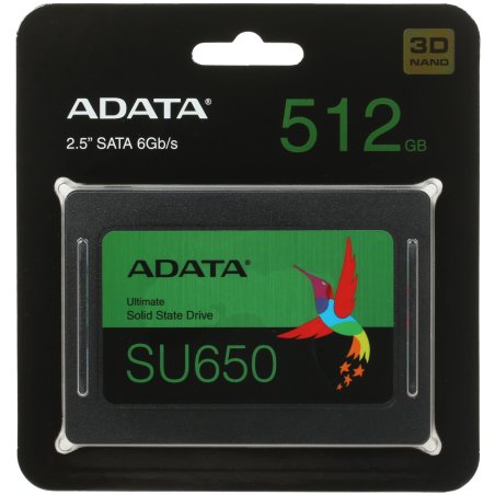 Накопитель SSD ADATA SU650, 512Gb, SATA III, 2.5", R/W 520/450