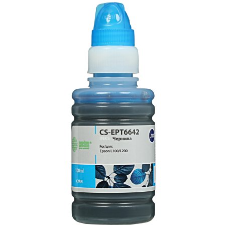 Чернила Cactus CS-EPT6642 голубой 100 мл для Epson L100/L200