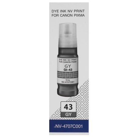 Чернила NVPrint GI-43 GY (NV-4707C001) для Canon Pixma G540, G640 (70 мл) Gray (в коробке) совместимые