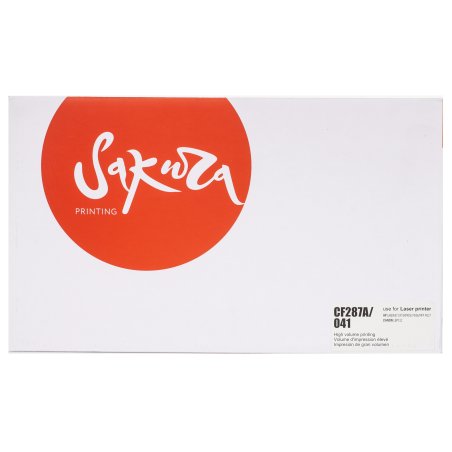 Картридж Sakura CF287A/041 для HP и Canon, черный, 10000 к.