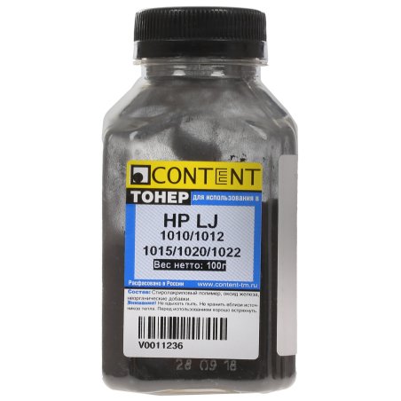 Тонер Content - для HP LJ 1010/1015 100 гр. банка