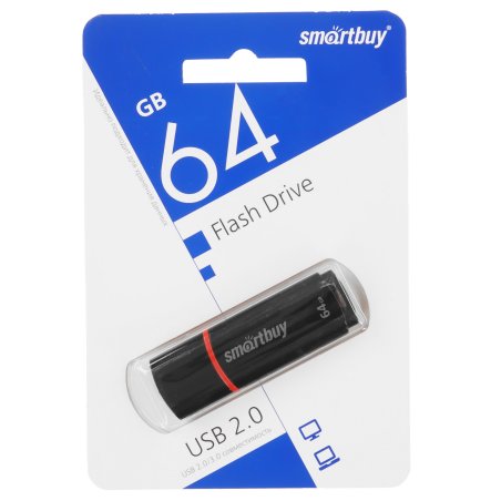 Флешка USB Smartbuy 64Gb,Smartbuy Crown черный (SB64GbCRW-K)