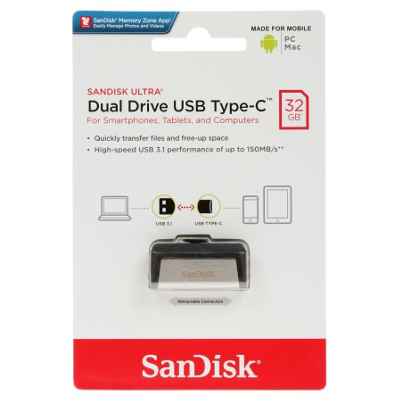 Флешка USB Sandisk 32Gb Ultra Dual SDDDC2-032G-G46 USB 3.0 серый/узор