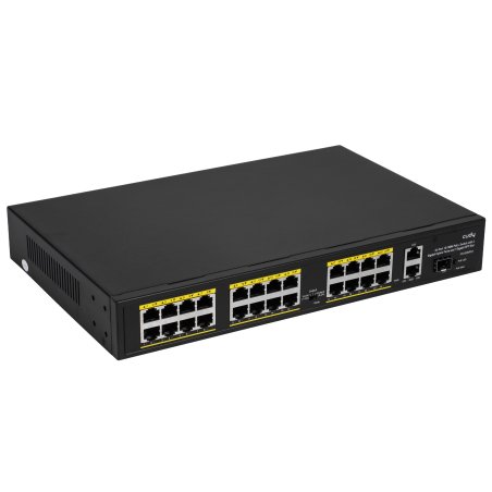 Коммутатор Cudy FS1026PS1, (L2) 24x100Мбит/с 2x1Gbит/с, 1SFP, 24PoE, 24PoE+ 300W, неуправляемый