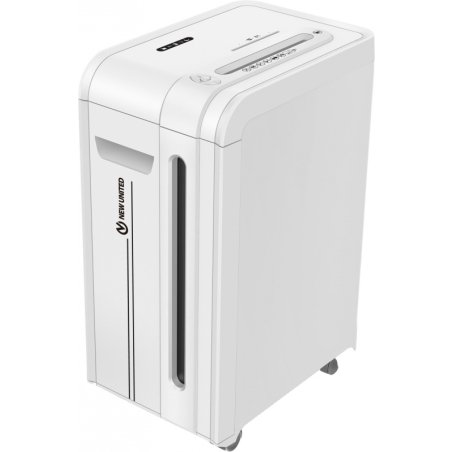 Шредер New United Etalon ET-18M Force белый (секр.P-5)/перекрестный/18лист./34лтр./скрепки/скобы/пл.карты/CD