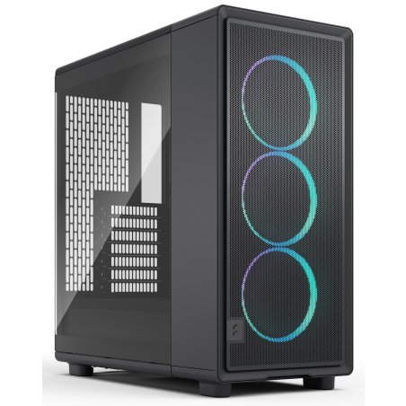 Корпус Fractal Design Epoch Black TG RGB Light Tint, Midi-Tower, чёрный, 3 x 120 мм