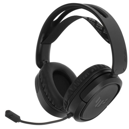 Гарнитура ASUS TUF Gaming H1 Wireless чёрный, беспроводная + проводная, USB/USB-C, до 15 ч, виртуальный 7.1, шумоподавление микрофона