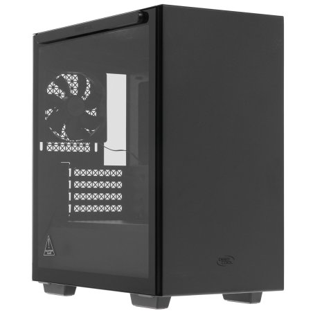 Компьютерный корпус Deepcool MACUBE 110 BK без БП, боковое окно (закаленное стекло), черный, mATX