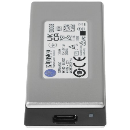 Внешний SSD Kingston XS2000, 500 Gb, USB 3.2 Gen 2x2 Type-C, R/W 2000/2000, серебристый