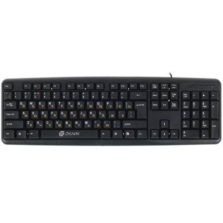 Клавиатура проводная Oklick 130M, USB, черный