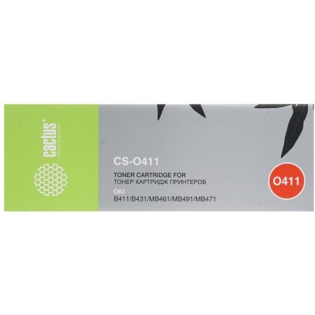 Картридж лазерный Cactus CS-O411 черный (3000 стр.) для для OKI B411/B431