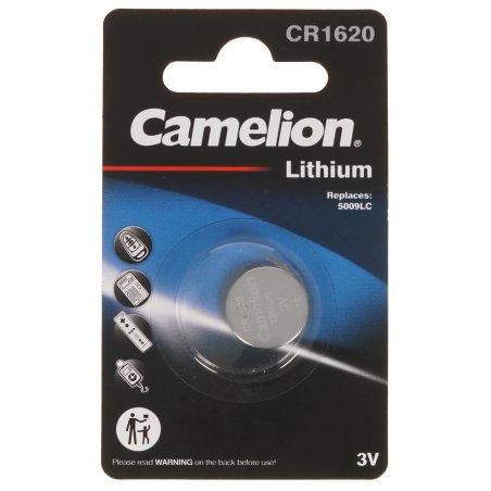 Батарейка литиевая Camelion CR1620 BL-1 (CR1620-BP1, 3V)