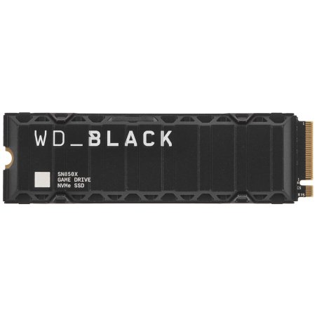 Накопитель SSD WD 2Tb Black SN850X, M.2(22x80мм), NVMe, PCIe 4.0 x4, 3D TLC, R/W 7300/6600Mb/s, IOPs 1 200 000/1 100 000, TbW 1200, DWPD 0.3, with Heat Spreader (12 мес.)