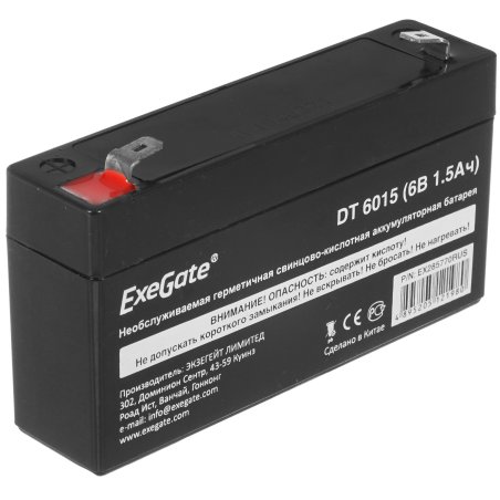 Батарея ExeGate DT 6015 (6V 1.5Ah, клеммы F1)