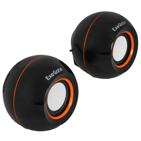 Акустическая система 2.0 ExeGate EX287053RUS Disco 180 (питание USB, 2х3Вт (6Вт RMS), 100-20000Гц, черный)