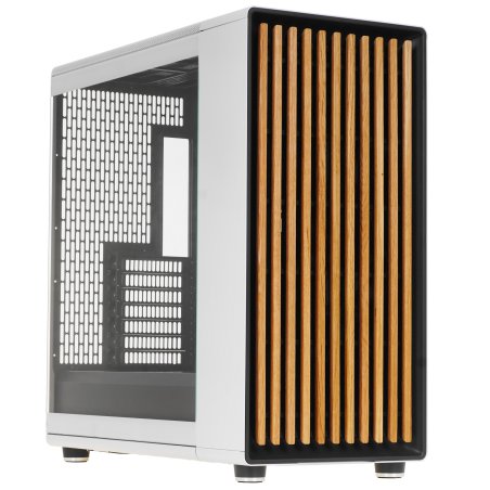 Компьютерный корпус без блока питания Fractal Design North XL TG Dark Tint, Full-Tower, 3x140мм, 2xUSB-A 3.2 + 1xUSB 3.2 Type-C E-ATX, ATX, mATX, mITX Wood panel, Chalk белый